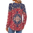 thumbnail image 4 of Fantaslook Plus Size Womens Tops Dressy Casual Button Pleated Blouses Long Sleeve Shirts Fall Fashion Tunic Tops, 4 of 7