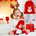 thumbnail image 4 of Nkmbld Christmas Gift Bags Bulk Christmas Flannel Bag Christmas Apples Candy Packaging Bag Drawstring Gift Bag for Wrapping Xmas Party Favors, 4 of 7