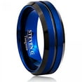 thumbnail image 1 of Beveled With Black Center Groove And Ip Blue Plated Sides With Brushed Finish Ring, 1 of 2