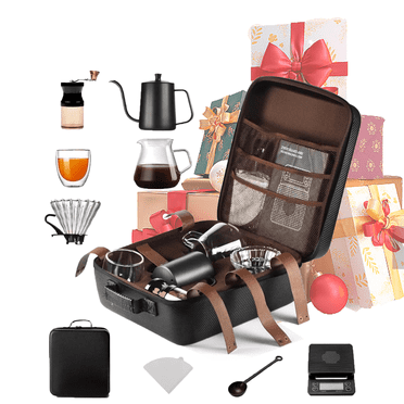 Irich Hand Brewed Coffee set, Outdoor Tools Brown Drip Coffee Maker