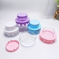 thumbnail image 3 of Cake Shape Storage Boxes  Set of 2  Double Layers  DIY  Transparent  Storage  Smooth Edge Hairpin Sundries Storage Cases  Household Stuffs, 3 of 8