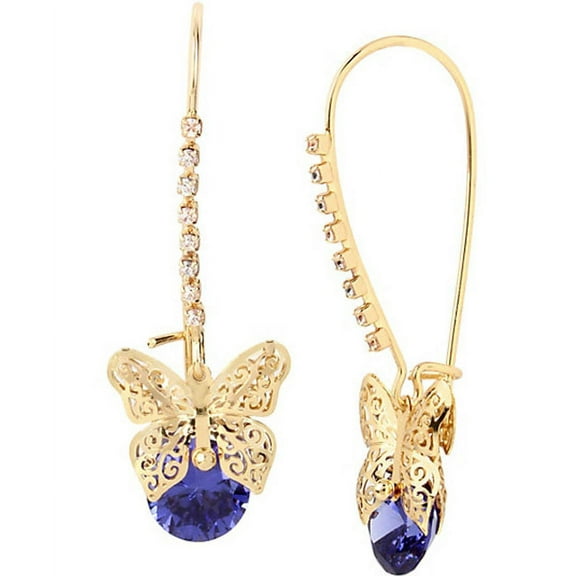 Betsey Johnson Jewelry Fall Critters Butterfly Shepherd Hook Earrings