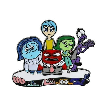 Inside Out Cartoon Characters 1.75 Inch Wide Enamel Metal Pin