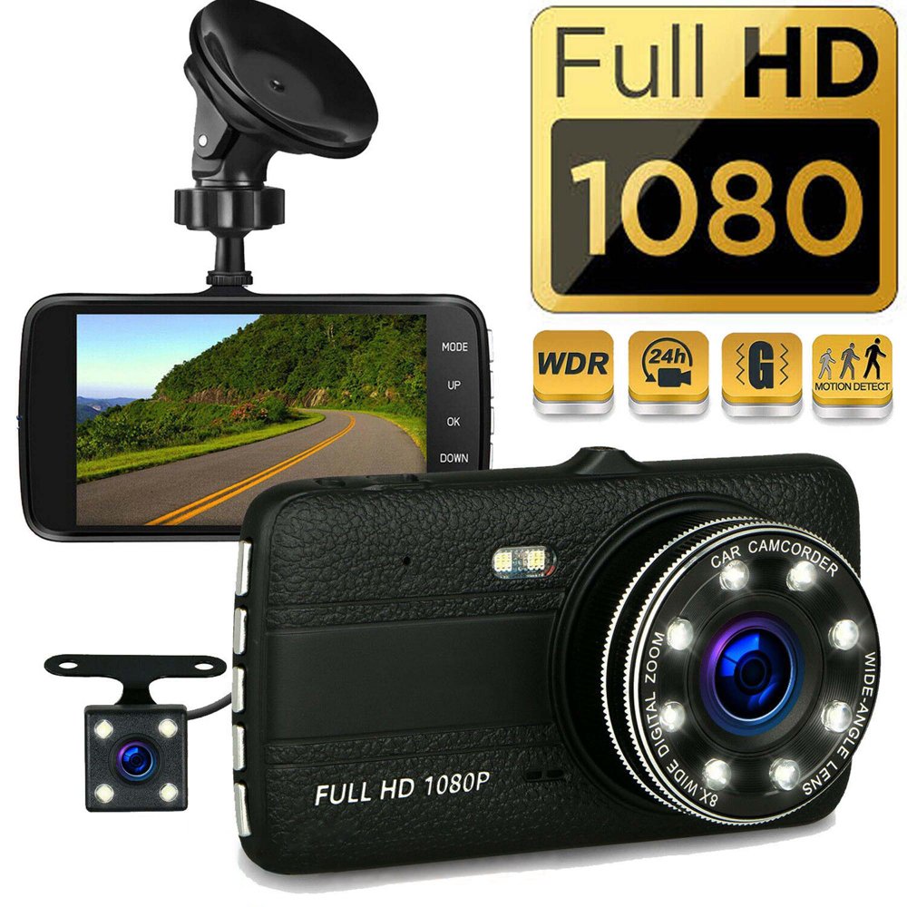 IMAGE 170° angle Drive Recorder, 1080P Dash Cam 4" LCD Car DVR Driving