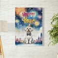 thumbnail image 2 of Happy New Year with Maltese Fireworks Holiday Xmas Winter 2025 Vertical Matte Canvas Poster Maltese Dog Lover Gifts Idea Wall Art Home Decor - 00025, 2 of 5