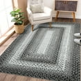 thumbnail image 2 of Yesurprise 152*213cm 5x7 Washable Area Rugs, Braided Printed Area Rugs, Modern Indoor Floor Carpet, Rustic Accent Area Rugs, Low Pile, Non-Slip Area Rugs for Living Room, Bedroom, Gray Ash, 2 of 7