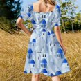 thumbnail image 3 of Robe le Santorini en Grèce Robe pour Femmes 2024 Luxe Robe de Soirée Cocktail, 3 of 4