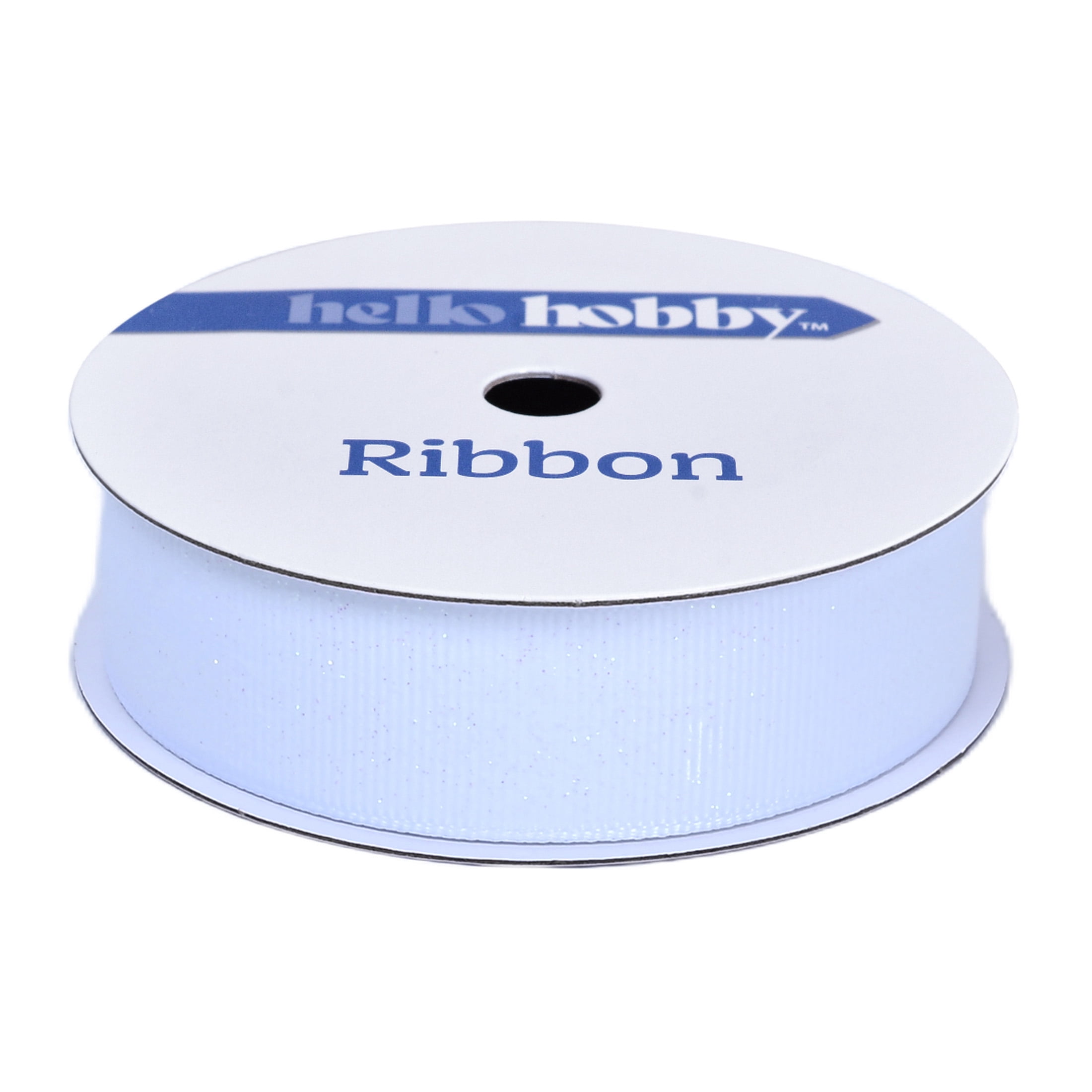 Gwen Studios 7/8" White Sparkle Grosgrain Ribbon, 3 Yards