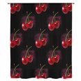 thumbnail image 2 of Black Cherry Sheer Curtains 108 Inches Extra Long, Farmhouse Watercolor Cherries Fruits Light Filering Curtains, Privacy Drapes Simi Floor to Veiling Curtain for Living Room Large Window Treatment, 2 of 9