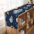 thumbnail image 6 of Navy Blue Boat Coastal 36 Inch Table Runner, Summer Sea Beach Ocean Nautical Farmhouse Dresser Scarf Cotton & Linen Tablerunner for Dining/Kitchen Island/Holiday Party Décor Small 13" x 36", 6 of 9