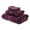 Plum, variant on SUPERIOR Solid Egyptian Cotton 3-Piece Hand, Bath and Face Towel Set - Plum