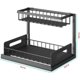 thumbnail image 3 of Organizador Y Almacenaje De 2 Niveles Bajo El Fregadero, Almacenaje Bajo El Armario En Forma De L a Prueba De Óxido, Organizador Deslizante Para Fregadero De Cocina De BaÑo, 3 of 4