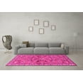 thumbnail image 3 of Ahgly Company Machine Washable Indoor Rectangle Persian Pink Traditional Area Rugs, 2' x 5', 3 of 4