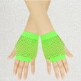 thumbnail image 1 of Gants Mitaines Courtes en Résille Sans Doigts pour Femmes Accessoires de Scène des Années 80, 1 of 3