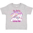 thumbnail image 3 of Inktastic My Nana Loves Me Unicorn Girls Baby T-Shirt, 3 of 5