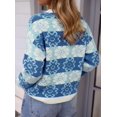 thumbnail image 5 of PRETTYGARDEN Women's Floral Crewneck Sweater Knit Pullover Loose Fit, Chunky Knit Sweaters Tops, Dressy Casual Work Vacation Holiday Outfits, Womens Fall Fashion, Winter Clothes, 5 of 7