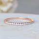 thumbnail image 3 of Anillo de pareja para mujer, anillo de diamantes de una sola fila, anillo chapado en oro rosa, ideal para viajeros, 3 of 5