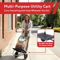 thumbnail image 2 of Bigger Trolley Dolly MM - Heavy Duty Utility Cart with Foldable Frame, 200 lbs Capacity, Black Steel Hand Truck for Garden, Moving, and Storage, 2 of 8
