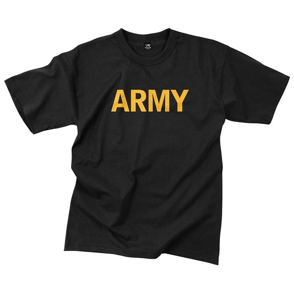 Black Army Print T-Shirt
