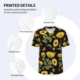 thumbnail image 4 of Balery Bees and Sunflowers Baseball Jersey for Men Casual Button Down Shirts Short Sleeve Active Team Sports Uniform-4X-Large, 4 of 9