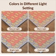 thumbnail image 7 of Design&I 6'x9' Washable Area Rug Golden Tropical Banana Repeat Design With Interlocking Border for Dining Room, Under Table, Office, Snag-Free, 7 of 7