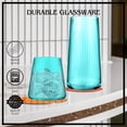 thumbnail image 5 of Artland Soho Optic 14.5 fl oz Retro Blue Vintage Double Old Fashioned Glasses, Set of 4, 5 of 7
