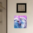 thumbnail image 3 of 10 Inch Wall Clock Battery Operated Silent Clock Decorative for Office, Kitchen, Outdoor, Living Room，Happy Dolphin Ocean Sea Water Colorful Pattern, 3 of 4