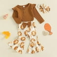 thumbnail image 6 of Baby Girls Bodysuit Set Infant Long Sleeve Romper Long Pants Set for Fall Winter, 6 of 9