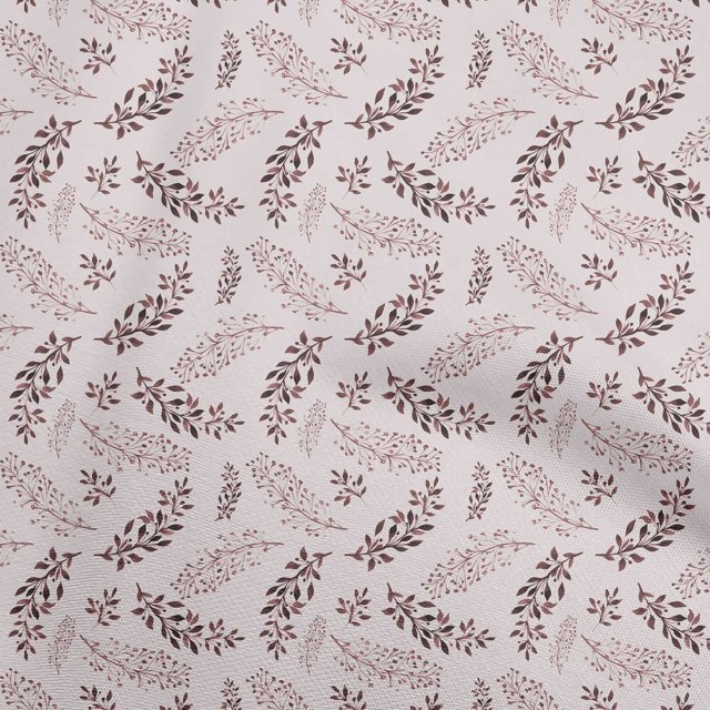 oneOone Velvet Wine Fabric Leaves Sewing Material Print Fabric By The Yard 58 Inch Wide