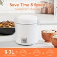 thumbnail image 2 of Hervidor de arroz Macook, pequeño, 300 ml, 1 a 3 tazas, cocido en blanco caliente, 2 of 7