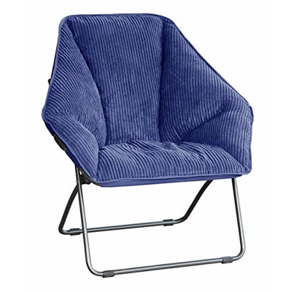 Zenithen Navy Blue Hexagon Folding Dish Chair - Pack of 1