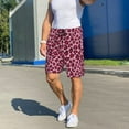 thumbnail image 7 of Kdxio Rose Leopard Print Print Mens Sleep Shorts Bottoms Soft Comfy Pajama Wear Pants with Drawstring Pockets, 7 of 7