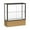 Dark Bronze - White, variant on Waddell 2281WB-SN-AK Reliant 36 x 40 x 14 in. Autumn Oak Base Counter Display Case, White Back - Satin
