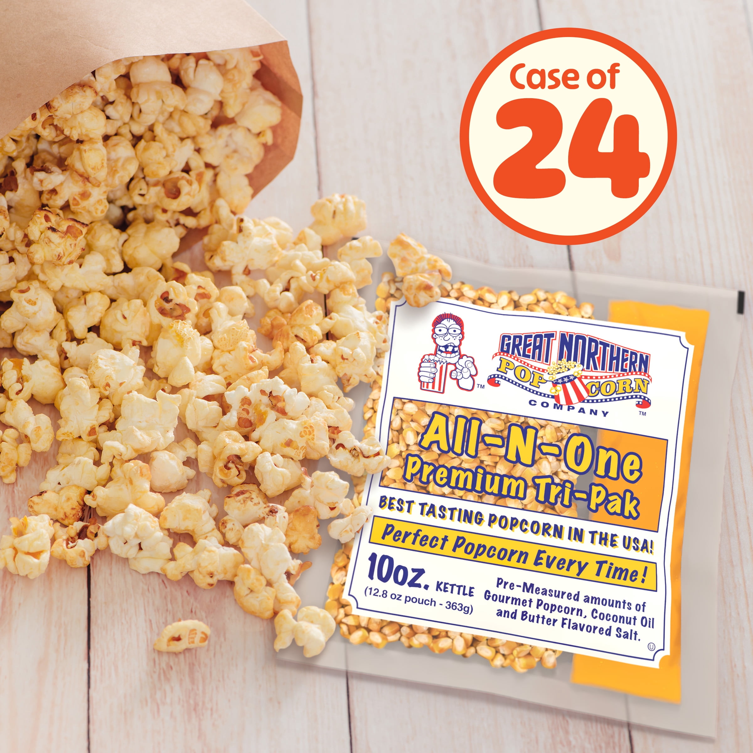All-in-One 10oz Popcorn Kernel Packs, 24 Case