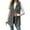Grey, variant on Womens Reversible Hooded Vest Button Up Lightweight Warm Fall Winter Outerwear L Size Blue