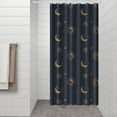 thumbnail image 3 of Gothic Shower Curtain - Dark Celestial Moon & Star Print, Mystical Cosmic Theme Bath Decor, Waterproof Polyester, 36"Wx72"L, Goth Aesthetic Gift, 3 of 5