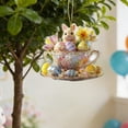 thumbnail image 4 of Rijanmt Easter Crystal Bunny Egg Acrylic Hanging Ornament,Bunny Hanging Ornament Mini Colorful Easter Egg Designed Cartoon 2D Flat Tree Ornaments For Home Holiday Party Diy Decor,C 3.26X3.14In, 4 of 6