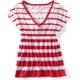 thumbnail image 1 of Aeropostale blusa tejida con cuello en V para mujer, rosa, extragrande, 1 of 1