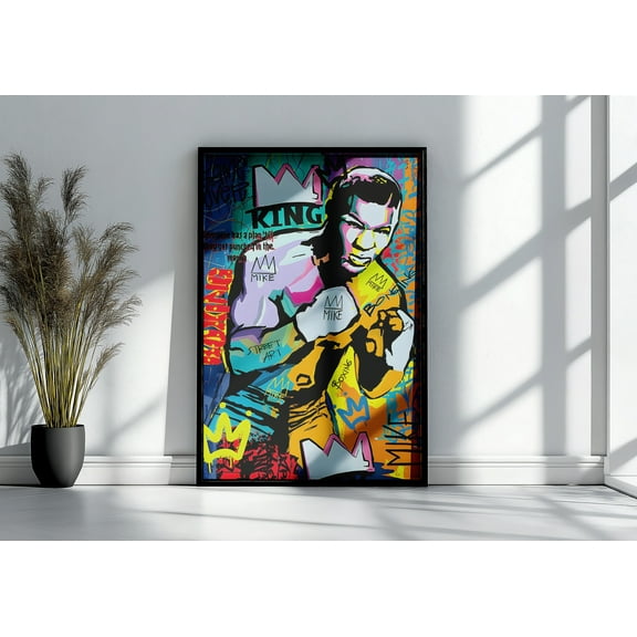 Mike Tyson Graffiti Poster or Gallery Canvas Wall Art