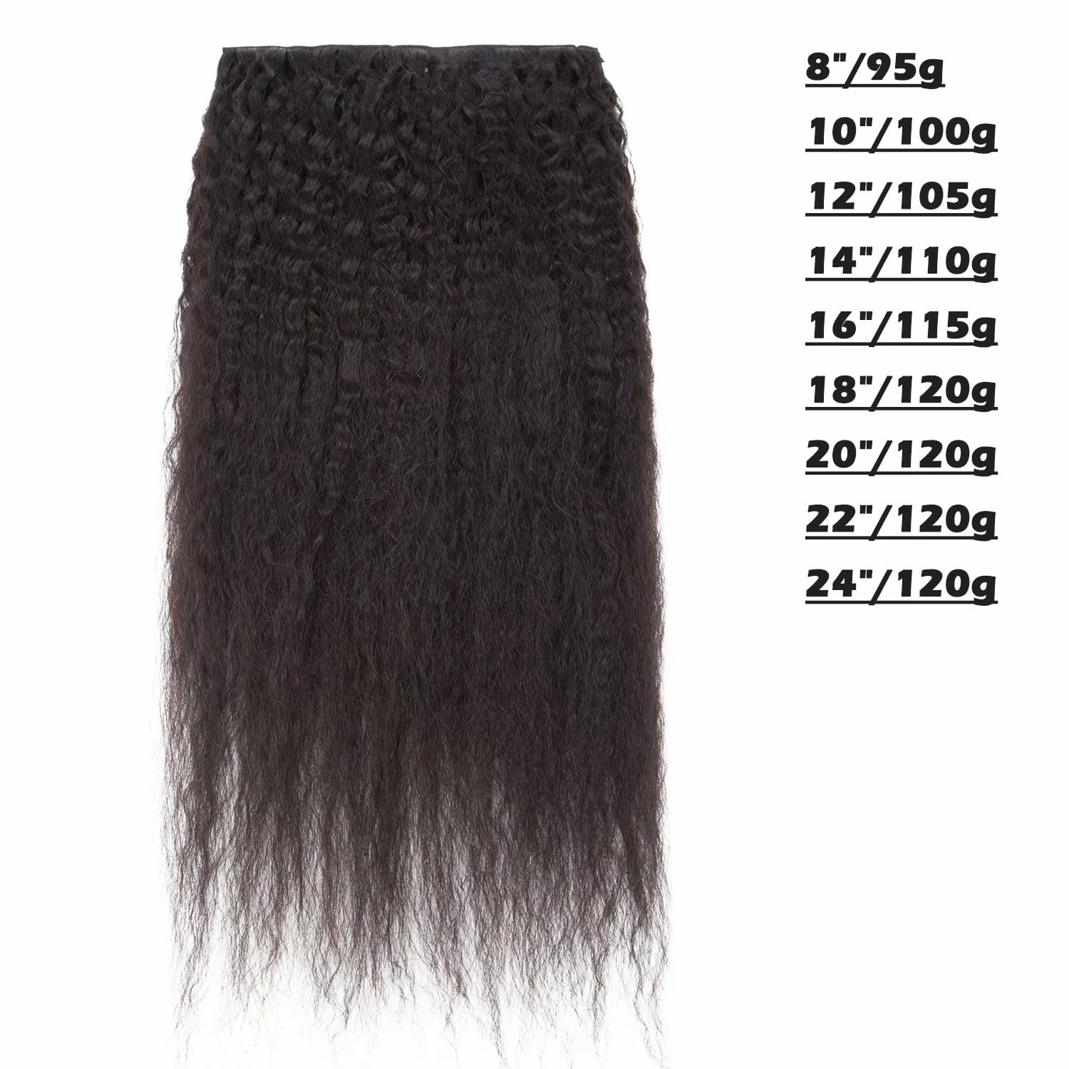 Benehair Clip In Human Hair Extensions Afro kinky Straight Double Weft Black Brazilian Virgin Remy Hair Thick Full Head