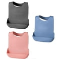 thumbnail image 3 of Silicone Adult Bib Waterproof Reusable Apron With Crumb Catcher, 3 of 3