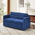 thumbnail image 2 of DEALTOPS Convertible Pull Out Sofa Bed, Adjustable Loveseat Sleeper with Side Pockets, Blue, 2 of 8