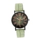 thumbnail image 5 of Reloj de pulsera para mujer, elegante, con correa de piel sintética, números arábigos sencillos, analógico, informal. Verde, 5 of 9