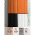 thumbnail image 6 of Orange Black Patchwork Sheer Curtains 108 Inches Long 2 Panels Abstract Geometric Art Light Filtering Semi Sheer Window Curtains Drapes for Bedroom Living Room 52"x108", 6 of 7
