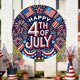 thumbnail image 4 of Independence Day America Wooden Hanging Decoration Patriotic Round Wall Decor For Home And Porch Festival Celebration Hanging Board Decoration, 4 of 6