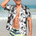 thumbnail image 7 of Bingfone Men's Short Sleeve Button Down Shirts Hawaiian Labrador Retriever Dog Printed Beach Shirt, 7 of 7