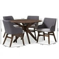 thumbnail image 6 of Maddie Home 5 Piece Round Dining Set in Gray and Walnut, 6 of 7