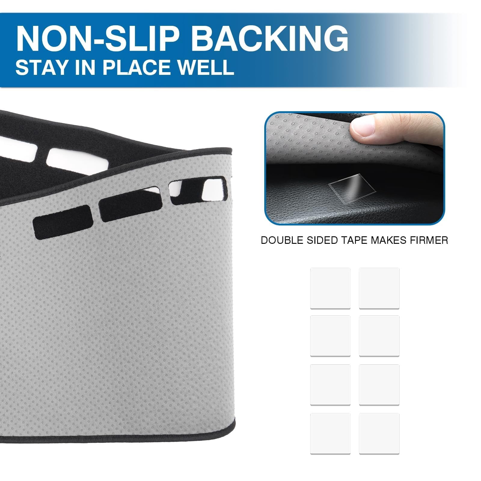 GUANGHUI Car Dash Cover Mat for Edge 2015-2024 Left Hand Driving Non-Slip Center Console Dashboard Cover Interior Accessories for Edge Custom Fit Dash Mat Sunshade Windshield No Glare Black