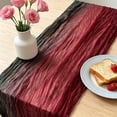 thumbnail image 5 of Leodye 1PCS Gradient Crinkled Sheer Gauze Table Runner, Transparent Table Flag for Wedding and Party Table Decor -70.86*35.43in, 5 of 6