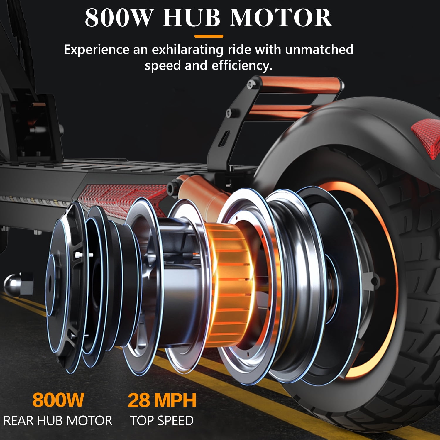 Mother's Day 12.5AH 48V 800W Electric Scooter Max 45KM/H & 25-40KM with Seat, 10 inch Tires, iENYRID Kick Scooter Commuter for Adults & Teens & Kids